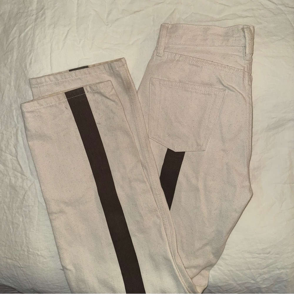 Still Here Cream and Brown Women's Jeans